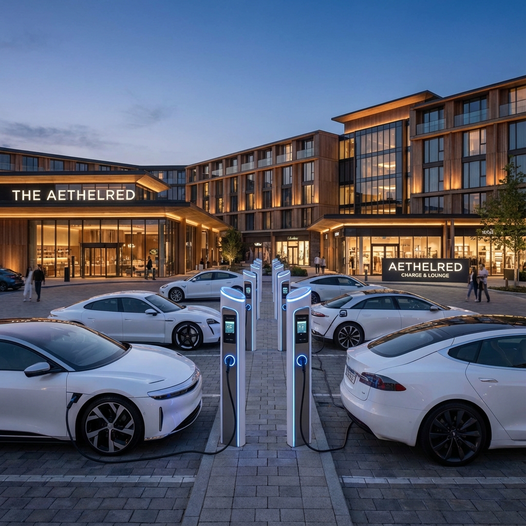 EV charging stations at hospitality destination